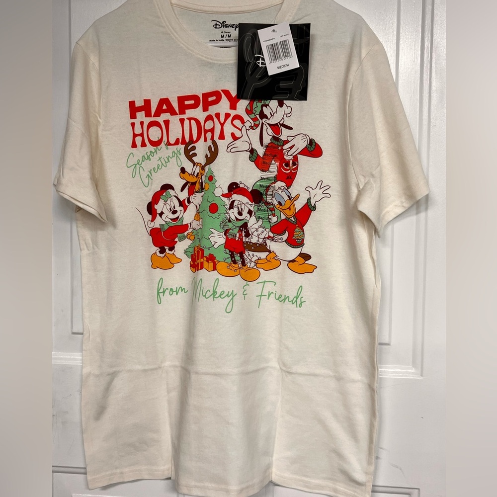 Mickey & Friends Happy Holidays T-Shirt, Various Sizes